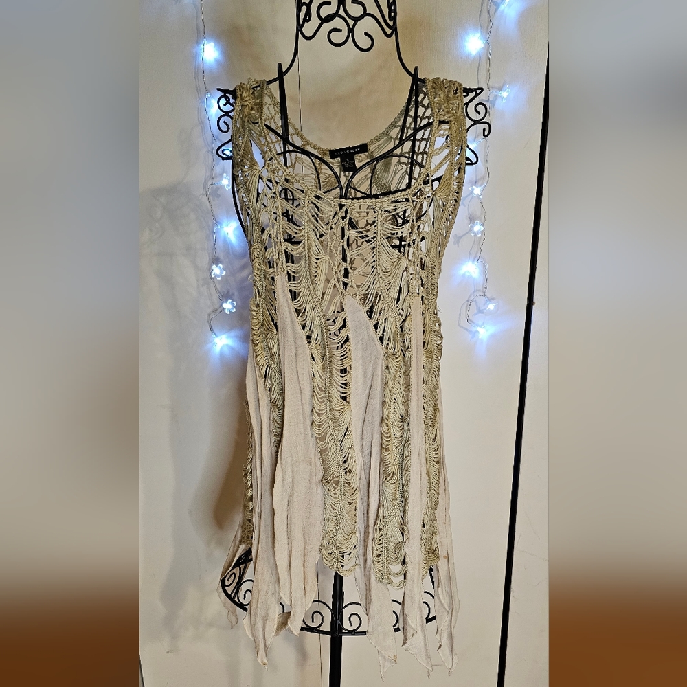 Crochet woven cover up